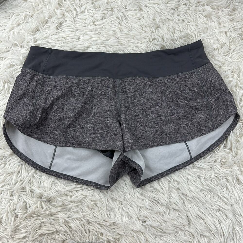 Lululemon Speed Up Short (2.5") Heather Lux Multi Black / Dark Carbon